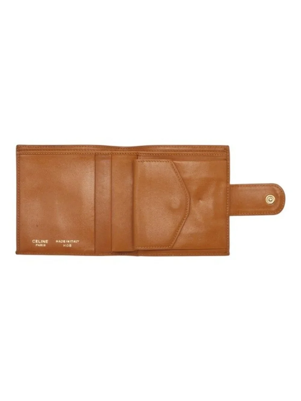 Celine Macadam Bifold Wallet Brown Leather